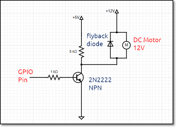 Motor control with NPN